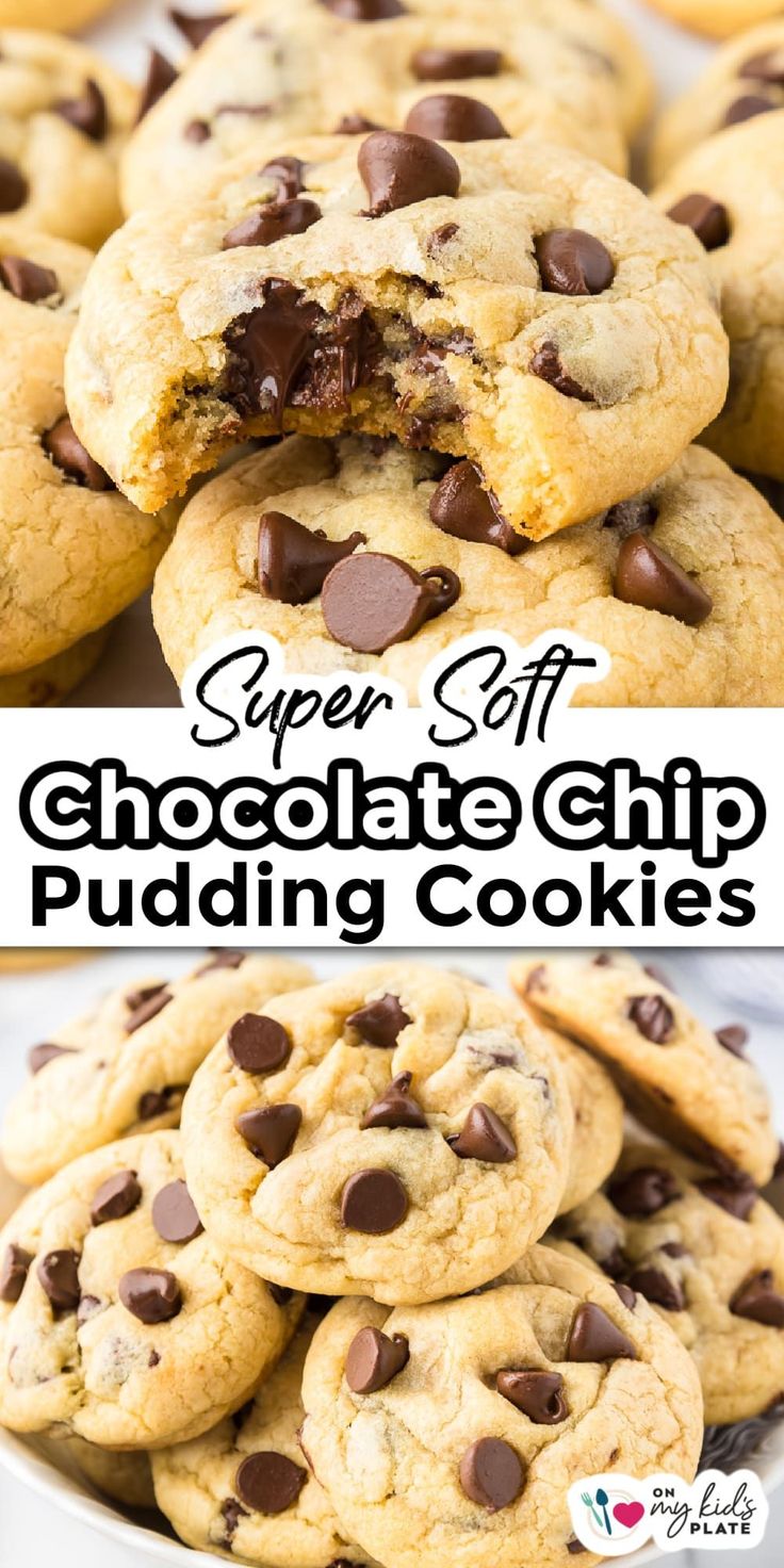 super soft chocolate chip pudding cookies are the perfect treat for any special occasion or party