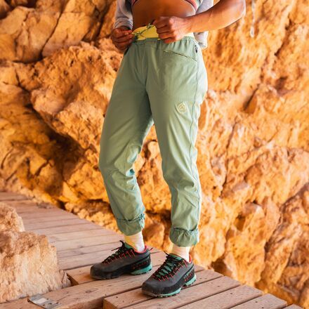 When we're focused on a tricky hold, the last thing we want to worry about is our attire slipping or restricting movement. With its generous waistband and stretchy jogger design, La Sportiva's Mantra Pant allows movement where you need it most while keeping everything secure on your climb. Sporty Stretch Wide-leg Parachute Pants, Full-length Cargo Pants With Hip Pockets For Hiking, Sporty 4-way Stretch Cargo Pants For Outdoor, Casual Hiking Pants With 4-way Stretch, Sporty 4-way Stretch Hiking Pants, Fall 24, Mantra, Pants For Women, Wardrobe