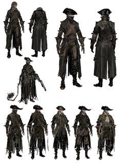 Yharnam Hunter Attire from Bloodborne Bloodborne Armor, Bloodborne Outfits, Bloodborne Characters, Bloodborne Concept Art, Concept Art Landscape, Character Clothes, Bloodborne Art, Hunter Outfit, Dark Souls Art