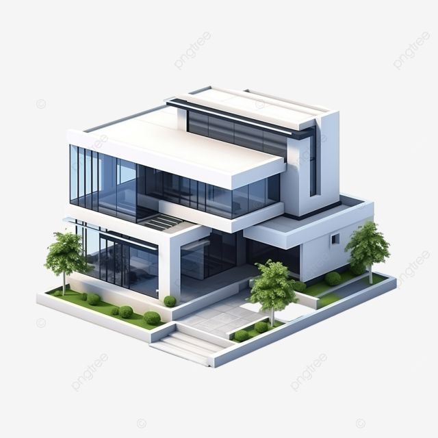 3d modern house or home isometric modern building and architecture Home 3d, House Isometric, Blender House Model, Isometric Architecture, Architecture 3d Modeling, 3d Modeling Architecture, Isometric House, Building Isometric, 3d Isometric Building