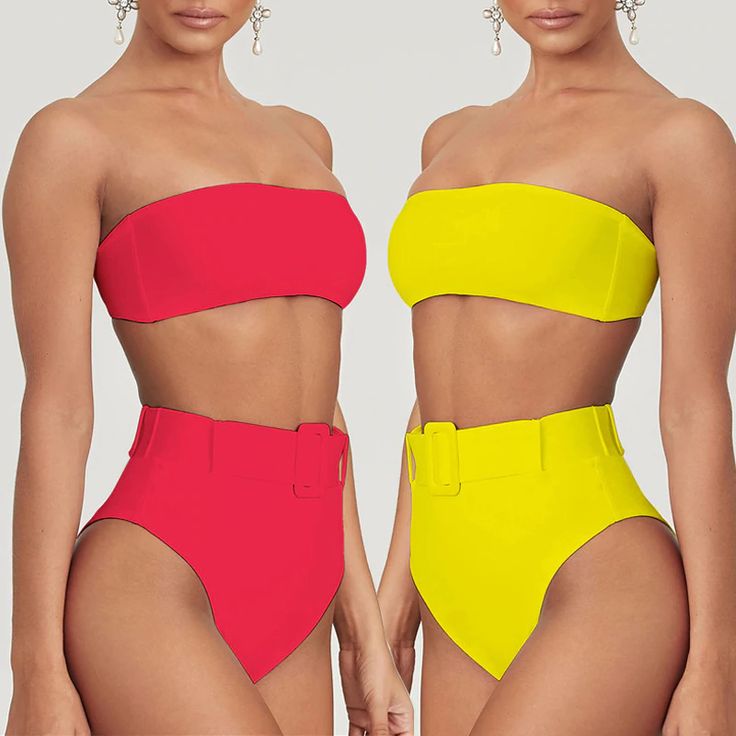 FREE SHIPPING High Waist Brazilian Neon Bikini Belt Women Bandeau Swimsuit JKP3712 Strapless Fitted Swimwear For Summer, Fitted High Waist Tube Top For Beach, Fitted High-waisted Tube Top For Beach, Solid Bandeau Swimwear For Party, Solid Strapless Swimwear For Beach Season, Strapless Solid Swimwear For Beach Season, Summer High Waist Tube Top For Beach, Fitted Tube Top For Sunbathing In Summer, Fitted Tube Top For Summer Sunbathing