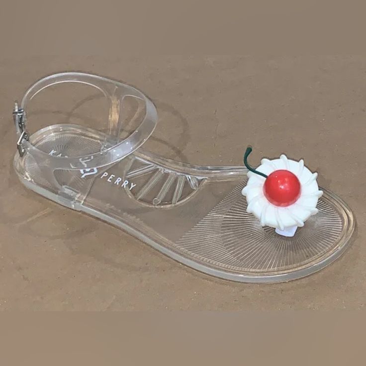 Katy Perry Geli Sandal Cherry White Red Sz 10 Nwb. New With Box Make A Fresh Splash Wherever You Go With This Jelly Sandal That Pairs Bright Color With A Slice Of Your Favorite Fruit. White Jelly Sandals With Round Toe For Vacation, White Round Toe Jelly Sandals For Vacation, White Closed Toe Jelly Sandals For Summer, Casual White Closed Toe Jelly Sandals, White Jelly Sandals With Round Toe For Summer, White Round Toe Jelly Sandals For Summer, White Closed Toe Synthetic Jelly Sandals, White Closed Toe Jelly Sandals, White Flat Heel Jelly Sandals For Vacation