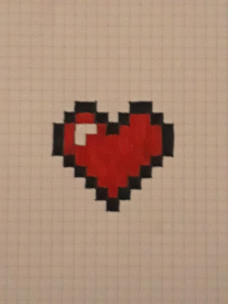 an image of a pixelated heart on the wall