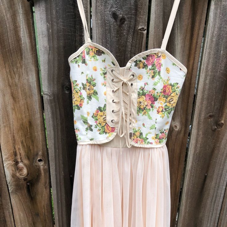 This Is A Dress A Fairy Would Wear. Are You Gonna Be That Fairy?! Word Of Warning: Size 34 C Bra Cup Or Larger Will Not Fit In This; The Top Is Not Very Flexible. (Which Is Why I’m Selling It) Originally Purchased From A��’gaci And Never Worn! Balletcore Floral Print Dress For Garden Party, Fitted Floral Print Fairycore Dresses, Summer Mini Corset Dress In Balletcore Style, Summer Balletcore Mini Corset Dress, Fairycore Floral Print Sleeveless Dress, Summer Mini Balletcore Corset Dress, Cute Sleeveless Corset Dress For Summer, Cute Fitted Corset Dress For Summer, Cute Fitted Summer Corset Dress