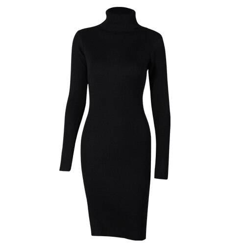 Turtleneck Knitted Long Sleeve Warm Sweater Dress



 







Size

Bust

Shoulder

Sleeve length

Length

Recommend Bust





CM

CM

CM

CM

CM





S

58-98

30-36

57

95

80-88





M

60-102

32-38

58

96

89-95





L

62-106

33-41

59

97

95-100





All tiled manual measurement,due to different measurement methods, May be there is 1-3 cm error.







Attention : The table shows the outside parameters of the dress.This dress has elasticity. Bust size 88~95 cm, you can choose S size. Fall Bodycon Turtleneck Sweater Dress, Fall Turtleneck Bodycon Sweater Dress, Solid Winter Mini Dress For Work, Winter Workwear Mini Dress, Solid Color Mini Dress For Winter Workwear, Fitted Mini Dress For Winter Workwear, Elegant Stretch Sweater Dress For Winter, Non-stretch Long Sweater Dress, Non-stretch Midi Sweater Dress