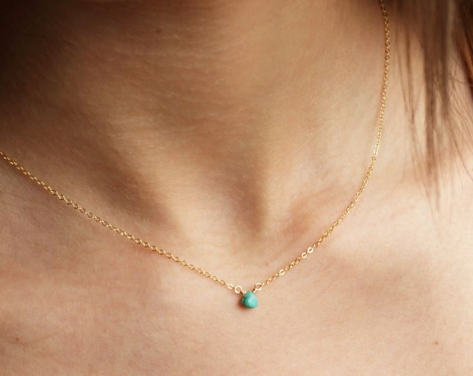 Turquoise Jewelry - Etsy Elegant Turquoise Necklace With Round Beads As Gift, Elegant Turquoise Necklace With Birthstone, Elegant Turquoise Birthstone Necklace, Handmade Dainty Gold Turquoise Necklace, Dainty Handmade Gold Turquoise Necklace, Dainty Turquoise Necklace For Gift, Dainty Turquoise Pendant Necklace, Dainty Gold Turquoise Gemstone Necklace, Elegant Gold Turquoise Necklace With Gemstone Beads