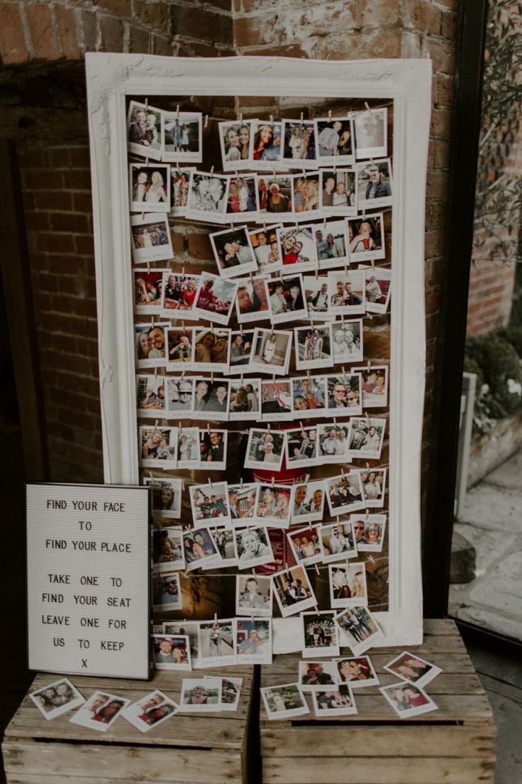 two wooden pallets with pictures on them