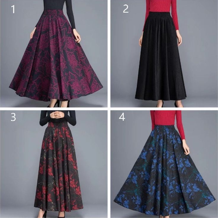 "Maxi Skirt, Flare Skirt, Vintage Style Skirt, Winter Skirt, Long Thick Skirt, A-Line Skirt, Hand Made Custom Plus Size Skirt with Pockets -The fabric has many floral patterns to choose from -Pockets on each side -High-quality thick material (90% nylon velvet and 10% lycra cotton) -Warm enough for winter -Can be customized -Machine wash allowed Size S Elastic Waist: 60cm-64cm（23.5\"-25\"） Length: 85cm （33.5\"） Size M Elastic Waist: 66cm-70cm（26\"-27.5\"） Length: 85cm （33.5\"） Size L Elastic Wais High Waist Aline Skirt, Winter Long Non-stretch Pleated Skirt, Pleated Long Skirt For Winter, Long Pleated Skirt For Winter, Non-stretch Full Skirt For Winter, Winter Maxi Skirt With Lined Skirt, Non-stretch Pleated Winter Skirt, Non-stretch Pleated Skirt For Winter, Winter Pleated Full Maxi Skirt