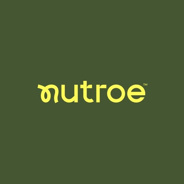 the word nutroe is written in yellow on a green background