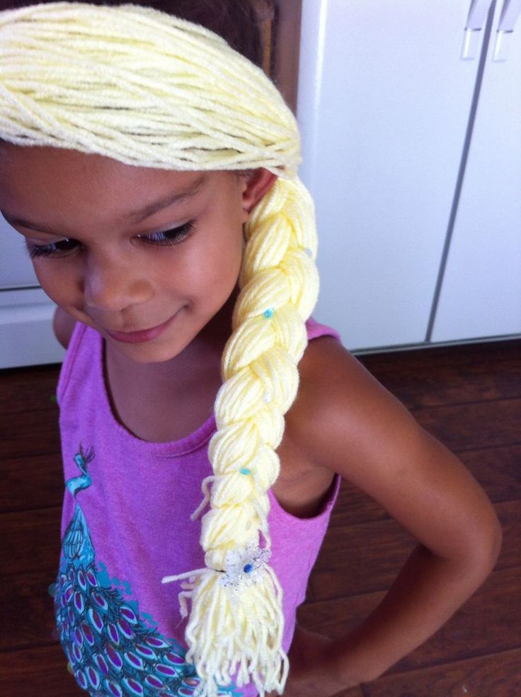 Elsa Braid, Elsa Wig, Elsa Party, Elsa Hair, Yarn Wig, Crochet Wig, Kids Wigs, Elsa Costume, Cosplay Inspo