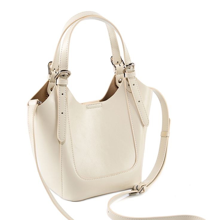 Free U.S. shipping. Style: Commuting , color:White, suite for season：Spring, Summer, Autumn, Winter ，Going out, Travel, Material Genuine Leather, Women's Off-White Leather Minimalist Bucket Crossbody Tote Bags White Shoulder Bucket Bag For Spring, White Crossbody Satchel For Day Out, Summer White Shoulder Bag With Adjustable Handle, Summer White Bucket Bag With Detachable Strap, White Satchel With Adjustable Strap For Day Out, Trendy White Bucket Bag For Spring, Trendy White Satchel For Day Out, Modern Cream Shoulder Bag For Spring, White Double Handle Bucket Bag For Spring