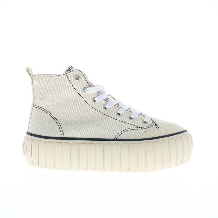 Model Name: S-Hanami Mid Model Number: Y02829-Ps416-T1012 Material: Canvas Color: Off White Condition: New With Box Width: Medium (B, M) Diesel Offers Trendy And Stylish Models That Look Great With Jeans. Diesel Provides A Great Look But Also Provides Comfort With A Rubber Sole Allowing For Everyday Use. When It Comes To Choosing An Outfit Diesels Are Always A Good Way To Go! White Round Toe Canvas Shoes, Trendy High-top Canvas Shoes With Textured Sole, Sporty Cream High-top Sneakers With Textured Sole, Beige Flat Sneakers With Contrast Sole, White Flat Platform Sneakers For Streetwear, White Flat Platform Sneakers In Synthetic, Trendy White Canvas Shoes With Rubber Sole, White Flat Platform Sneakers, Cream Round Toe Canvas Shoes