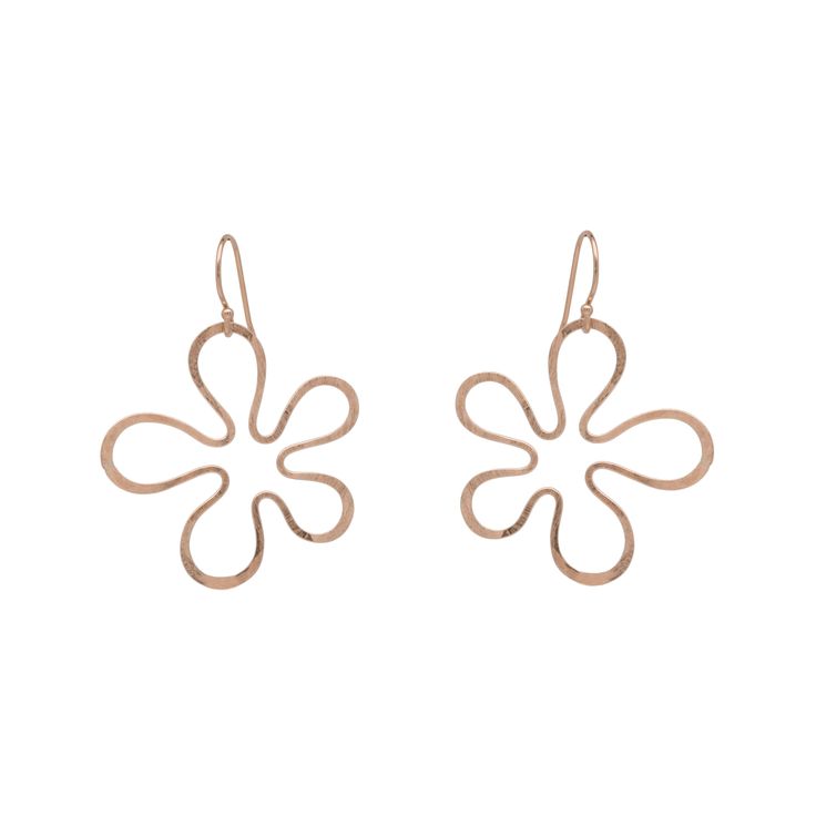 Playful, fun and full of that contagious spring energy. Flora is lightweight, has great movement and are oh so adorable. Sm: 1.25"Med: 2" Spring Rose Gold Flower Jewelry, Rose Gold Flower-shaped Jewelry For Spring, Rose Gold Flower Shaped Jewelry For Spring, Spring Rose Gold Dangle Jewelry, Spring Rose Gold Drop Earrings, Minimalist Drop Earrings For Spring, Rose Gold Drop Earrings For Spring, Modern Everyday Jewelry For Spring, Dainty Spring Dangle Earrings