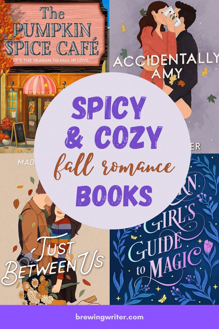 some books with the title spicy and cozy fall romance books written by different authors, including