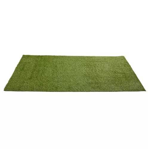 a green rug on a white background