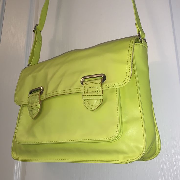 Nwot Received As A Gift And Is Gorgeous But Is A Bit Too Big To My Liking! I Love Wearing Tiny Crossbody Bags! Color Is Drop Dead Gorgeous And Makes Any Outfit Pop! Color Is Much Prettier In Person Than In Photos! It Is Bright Bright Neon Yellow! Closest To Real Color Are The Photos Of The Back Of The Bag! Yellow Satchel With Adjustable Strap, Trendy Yellow Satchel For Spring, Yellow Crossbody Satchel For Spring, Trendy Yellow Satchel With Adjustable Strap, Spring Yellow Satchel With Adjustable Strap, Yellow Shoulder Bag With Adjustable Strap For School, Casual Yellow Satchel With Detachable Strap, Yellow School Shoulder Bag With Adjustable Strap, Yellow Satchel For Everyday Spring Use