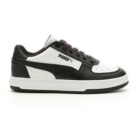 Taking cues from 90s college campuses and college wear, Puma Caven 2.0 is a nostalgic collegiate inspired design immersing you into vintage american colleges feels. The rich constructed upper stays true to the Puma DNA featuring a synthetic leather base with soft synthetic eyestay and toe overlay as well as perforation details on the vamp. With Caven 2.0 you choose to embody the role of your favorite character from the cool street sporty kid to the sports hero that everyone admires.The softfoam… College Wear, Sports Hero, Boys Sneakers, The Vamps, Sneaker Shopping, Big Boys, Synthetic Leather, Sneakers White, Big Kids