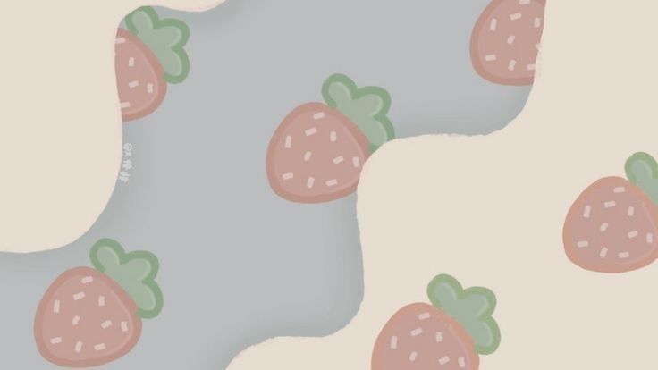 an abstract pattern with strawberries on it