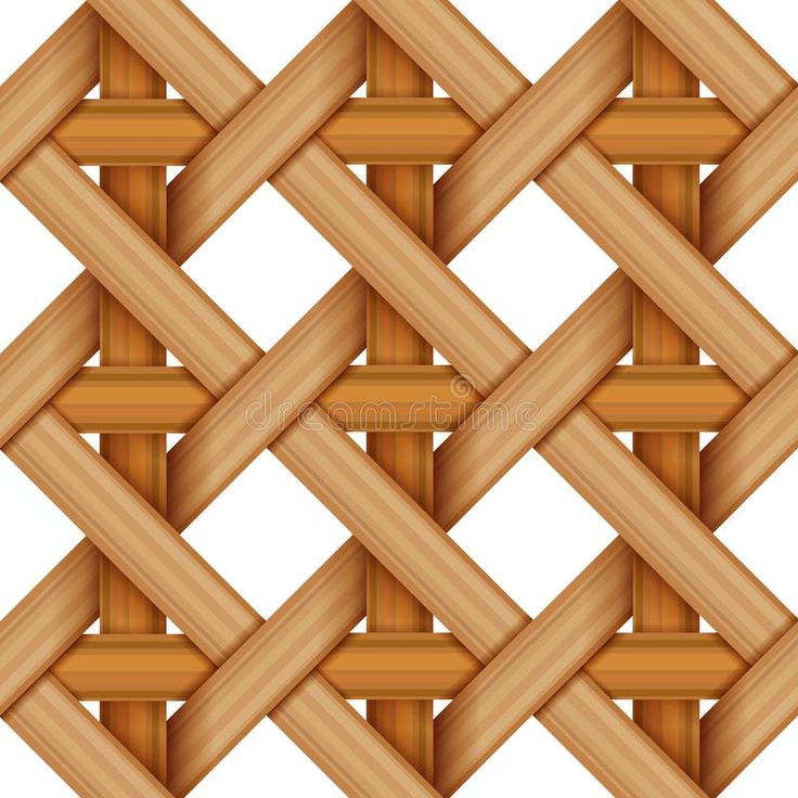 a wooden lattice pattern on a white background