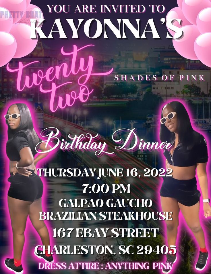 a flyer for a party with two women in short skirts