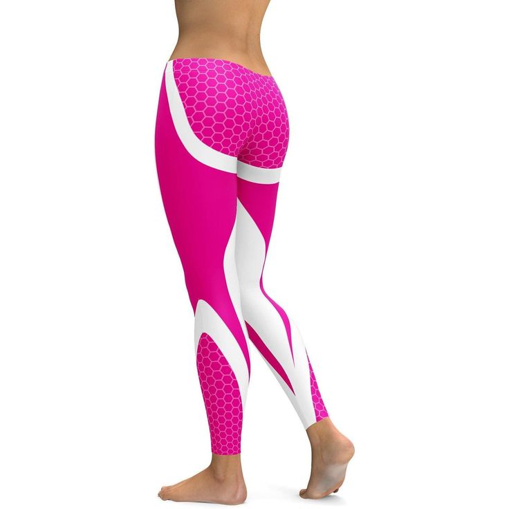 If you want to stand out in the gym, yoga or out and about and during the summer, winter, fall or spring than these Pink Honeycomb Carbon White Leggings will do the trick. It's almost as if white background makes the color pink stand out even more. White Compression Yoga Pants For Running, White Breathable Athleisure Leggings, White Breathable Workout Leggings, White Tight Sportswear Leggings, White Sportswear Leggings For Running, White Sportswear Yoga Pants For Running, White Tight Yoga Pants For Sports, Casual White Leggings For Running, Tight White Yoga Pants For Sports