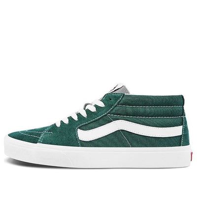 Vans Sk8-Mid Classic Mid-Top Casual Skate Shoes Unisex Green VN0A3WM322K (SNKR/Mid Top) Green High-top Skate Shoes With Laces, Green Mid-top Skate Shoes With Laces, Green Mid-top Skate Shoes With Vulcanized Sole, Green Slip-on Skate Shoes With Vulcanized Sole, Vans High-top Green Skate Shoes, Vans Green High-top Skate Shoes, Vans Green Slip-on Skate Shoes, Green Vans Slip-on Skate Shoes, Green High-top Vans Skate Shoes