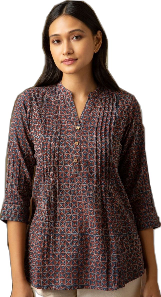 Tunics For Women Cotton Tunics For Women, Block Print Short Kurti Designs, Short Printed Kurti, Cotton Tunics For Women Stylish, Block Print Top Designs, Short Top Designs For Women Cotton, Ethnic Tops For Women, Kurti Top Designs For Women, Cotton Designer Kurtis Patterns