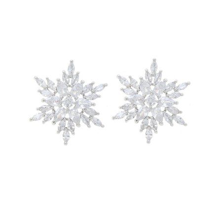 A swath of sparkling CZ in a snowflake motif, the Vada CZ earring will ensure everday is a winter wonderland. Size: one size. Color: Clear. Gender: female. Age Group: adult. Elegant Winter Earrings For Party, Elegant Winter Gift Earrings, Elegant Winter Earrings For Pierced Ears, Elegant Winter Earrings, Snowflake Sparkling Earrings For Gift, Elegant Snowflake Earrings For Winter, White Snowflake Earrings For Winter, White Snowflake Wedding Earrings, Ball Drop Earrings