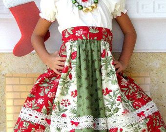 Girls Christmas Dress Sparkle size 2-8 Childrens by Cordealinge Girls Christmas Dress, Everything Christmas, Handmade Kids Clothes, Holiday Clothing, Heirloom Dresses, Girls Christmas Outfits, Christmas Dresses, Girl Dress Patterns, School Play