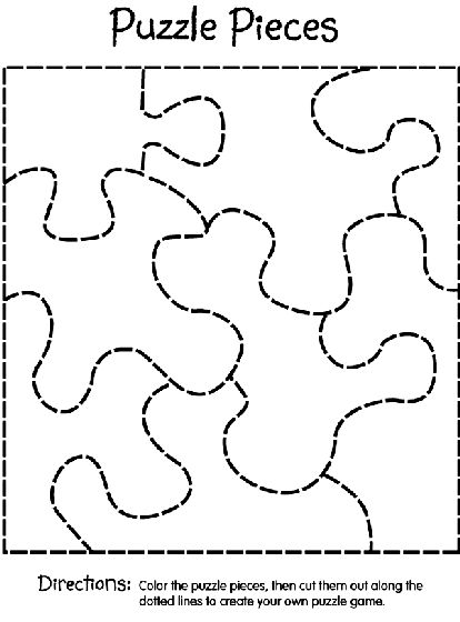 the puzzle piece worksheet for children to learn how to draw and color it