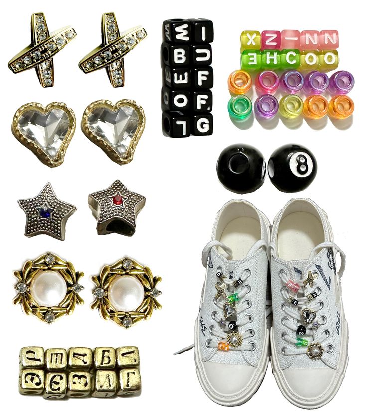 PRICES MAY VARY. Packing List:You will get shoelaces charm fashion decoration,large aperture jewelry and bedazzler rhinestones,these shoelaces charm look simple and elegant,are embellished with attractive rhinestones,which can glitter under the light and reflect a charming bright luster. Durable To Use:These shoelace clips decorations charms are made of alloy,metal,rhinestones and faux pearl,lightweight,not easy to fade or break, suitable for long time wearing. Make Your Shoes Unique:DIY your ch Shoe Lace Charms Diy, Custom Shoe Laces, Shoe Decorations Diy, Beads On Shoelaces, Sneaker Charms, Shoes Stand, Rhinestone Shoes, Bling Shoes, Decorated Shoes