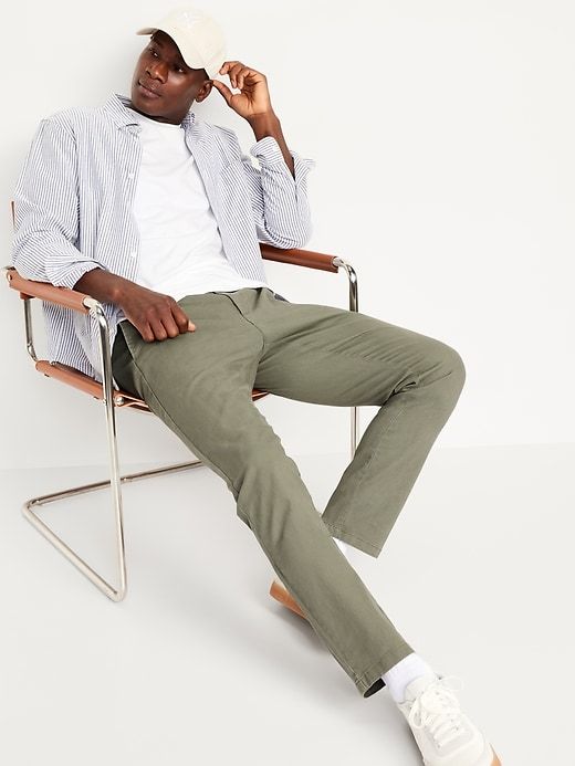 Slim Rotation Chino Pants | Old Navy Slim Fit Straight Leg Bottoms With Button Zip Fly, Casual Slim Fit High-waisted Dress Pants, Slim Fit Chinos With Pockets, Slim Fit Bottoms With Pockets For Business Casual, Slim Fit Straight Leg Bottoms With Pockets, Casual Slim Fit Bottoms With Button Closure, Casual Trousers Dress Pants With Belt Loops, Slim Fit Pants With Pockets And Straight Hem, Slim Fit Mid-rise Bottoms With Pockets