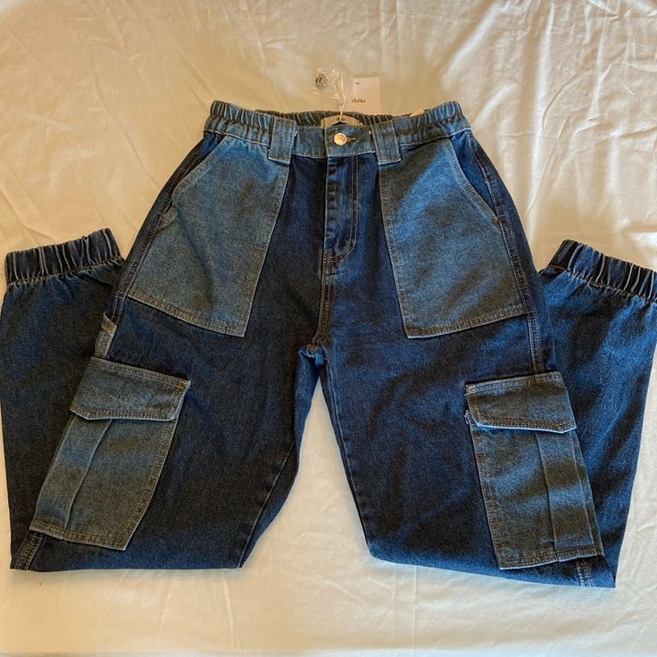 Nwt Adika Blue Denim Cargo Pants, Size M Blue Mid-rise Cargo Pants With Patch Pockets, Mid-rise Blue Cargo Pants With Patch Pockets, Blue Mid-rise Cargo Pants With Hip Pockets, Blue Utility Jeans With Patch Pockets, Blue Denim Cargo Pants With Patch Pockets, Blue Mid-rise Cargo Pants With Pockets, Mid-rise Blue Cargo Pants With Pockets, Blue Straight Leg Cargo Jeans With Side Pockets, Blue Straight Leg Cargo Jeans