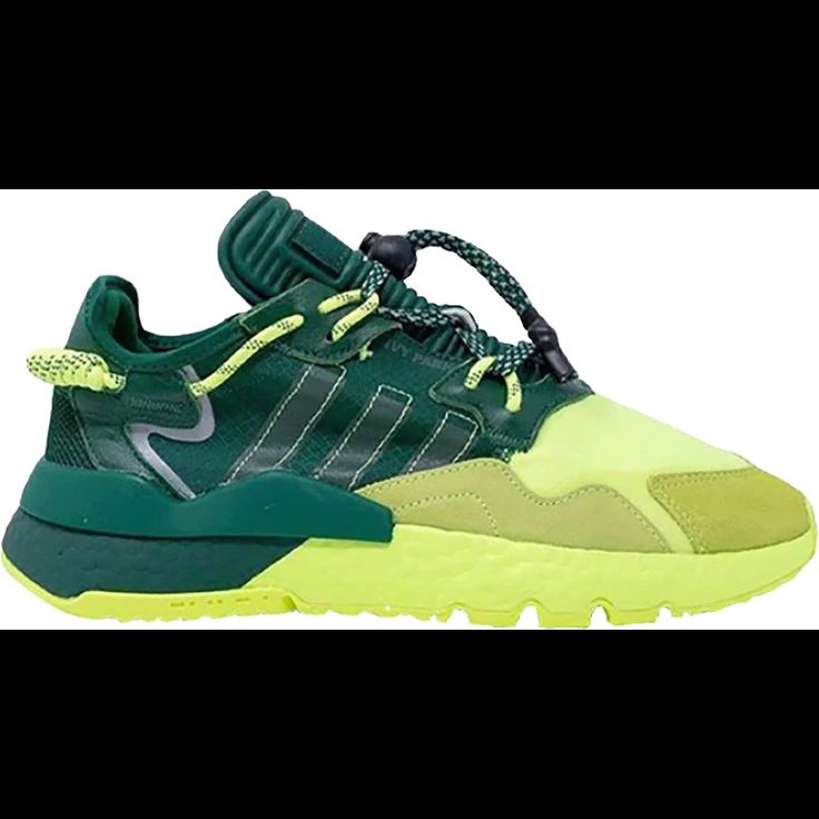 Dark Green/Yellow Ivy Park Sneakers, Beyonce Ivy Park, Nite Jogger Adidas, Adidas Ivy Park, Adidas Nite Jogger, Nite Jogger, Yellow Sneakers, Ivy Park, Yellow Shoes