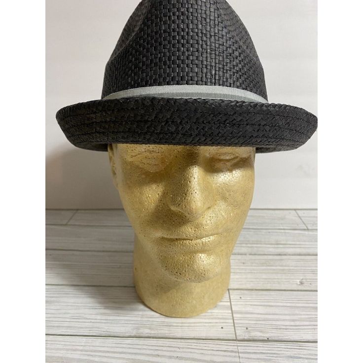 Peter Grimm Depp Natural Straw Fedora Hat Black/Gray Stripe Band Wire Brim Sz S/M. Nwt. Classic Style. Adjustable Wire Brim Allows It To Be Worn Different Ways. Buy It Now. Thanks In Advance. Ee 0001758/101322 The Premium Satin Lining In The Crown Gives This Style A Luxurious Feel. This Trilby Features A Short 1.5” Upturned Brim And A Narrow 4.5-Inch Crown With A Striped Band And Iconic Peter Grimm Rabbit Logo. Classic Gray Hats For Spring, Classic Gray Hat For Spring, Gray Fitted Wide Brim Fedora, Classic Gray Spring Hat, Casual Gray Sun Hat With Curved Brim, Gray Beach Hat For Spring, Gray Spring Vacation Hat, Gray Fedora With Curved Brim For Summer, Gray Curved Brim Vacation Hat