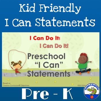 a poster with the words pre k and i can do it