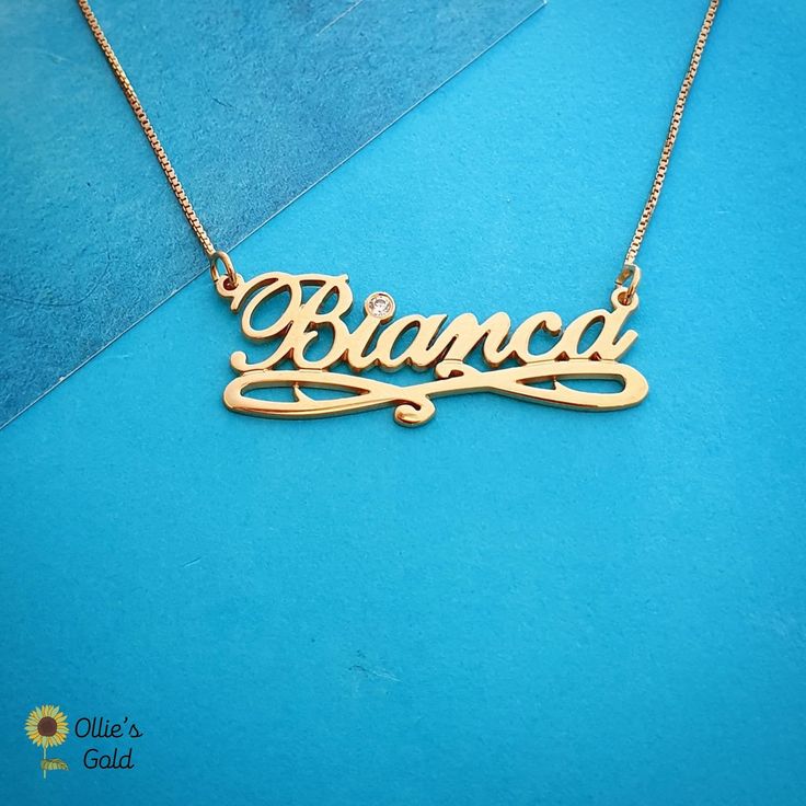 🌻 14K Gold Personalized Nameplate Necklace with Cubic Zirconia- Bianca Style 🌻 10 mm Tall Capital 🌻 One single name with one capital letter 🌻 Upgraded .8mm nameplate thickness 🌻 Order any name 🌻 You can choose your chain length and type at check out -price varies 🌻 Production time is 7-14 working days 🌻 Please upgrade your shipping if you would like to expedite delivery Classic White Gold Nameplate Necklace, Classic Gold Diamond Name Necklace, Engraved White Gold Nameplate Necklace, Elegant Engraved White Name Necklace, Elegant White Engraved Name Necklace, White Gold Nameplate Necklace, White 14k Gold Nameplate Necklace, 14k Gold Name Necklace In White, White Gold Nameplate Necklace For Anniversary