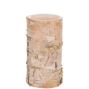 a wooden candle holder is shown against a white background