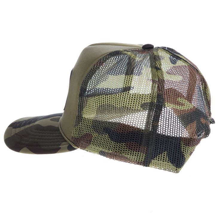 McIntire Saddlery Camo "Rodeo Mom" Patch Mesh Back Adjustable Snapback Curved Bill MS-CAP-69 Featuring a camo pattern and a bold "Rodeo Mom" embroidery, it proudly showcases the resilience and passion of those who support the rodeo lifestyle. Whether you're cheering on your favorite cowboy or taking care of business around the ranch, this cap offers both style and functionality, shielding you from the sun while making a statement. Adjustable Camouflage Snapback Hat For Outdoor Activities, Khaki Trucker Hat For Outdoor, Camouflage Trucker Hat For Outdoor Activities, Khaki Trucker Baseball Cap For Outdoor, Camouflage Trucker Hat For Outdoor, Adjustable Camouflage Trucker Hat With Curved Bill, Camouflage Trucker Hat One Size Fits Most, Camouflage Trucker Baseball Cap With Flat Bill, Adjustable Camouflage Trucker Hat