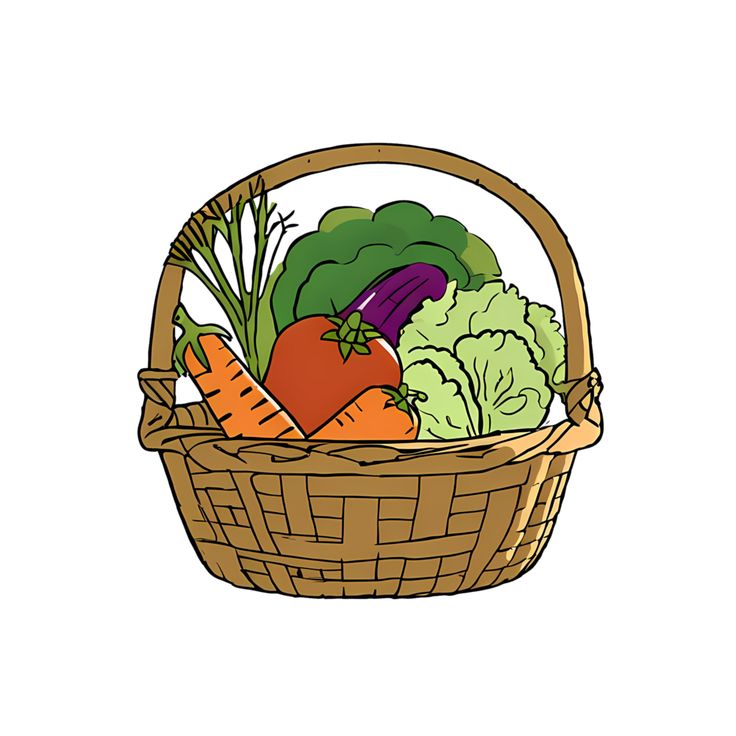 a basket filled with lots of different types of vegetables