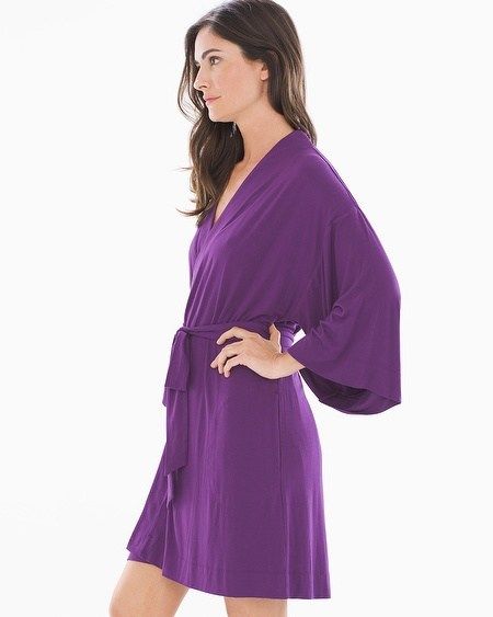 Why you’ll love it: Designed to match our sleepwear, this short robe adds a layer of comfort and fashion to your loungewear. Details Long sleeves. Pockets at sides. Attached belt. 38" length. 93% rayon, 7% spandex. Machine wash. Imported. Online Exclusive. V-neck Robe With Tie Waist For Loungewear, Tie Waist Wrap Sleepwear For Loungewear, Wrap Sleepwear With Tie Waist For Loungewear, Long Sleeve Robe With Tie Waist For Lounging, Tie Waist Wrap Sleepwear, Spring Lounging Robe With Tie Waist, Long Sleeve Tie Waist Sleepwear For Lounging, Spring Loungewear Sleepwear With Tie Waist, Long Sleeve Sleepwear With Tie Waist For Lounging