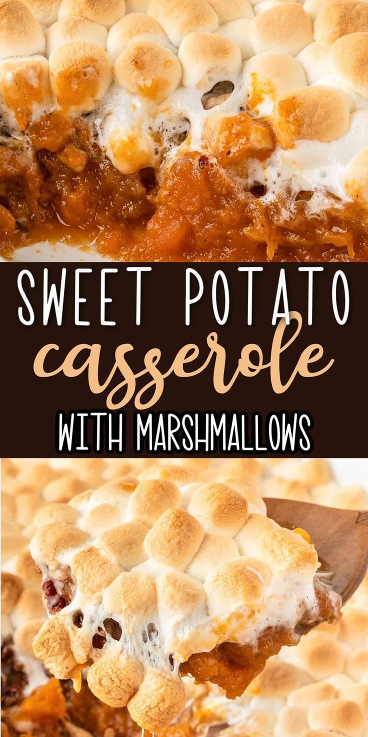 sweet potato casserole with marshmallows is an easy and delicious side dish