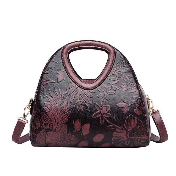 Color: Purple Elegant Embossed Top Handle Shoulder Bag, Elegant Embossed Top Handle Bag, Elegant Top Handle Embossed Bag, Embossed Top Handle Bag For Travel, Embossed Top Handle Travel Bag, Elegant Embossed Bag, Vintage Double Handle Shoulder Bag For Errands, Elegant Embossed Tote Bag, Elegant Embossed Bags For Daily Use