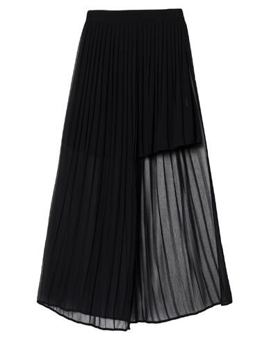 Crepe No appliqués Side closure Zipper closure Fully lined Solid color Asymmetrical Pleated Maxi Skirt For Evening, Relaxed Evening Skirt With Asymmetrical Hem, Chic Asymmetrical Pleated Maxi Skirt, Elegant Pleated Asymmetrical Bottoms, Black Pleated Asymmetrical Evening Skirt, Elegant Asymmetrical Pleated Bottoms, Evening Pleated Asymmetrical Skirt, Asymmetrical Pleated Draped Skirt For Evening, Evening Asymmetrical Pleated Skirt