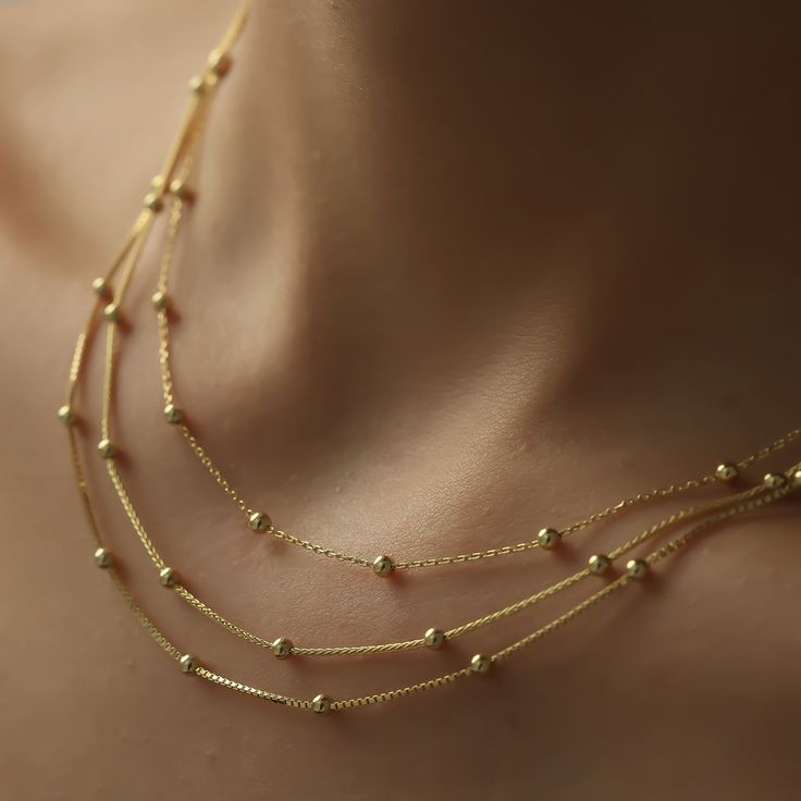 Stamp: 14K Solid Gold Chain Style: Satellite Cable, Spiga, Box Chain Necklace Material: 14K Genuine Gold (Not Plated or Filled) Metal Stamp: 14K - 585 Great for Women 💖 Elevate your everyday style with this stunning 14k Gold Satellite Cable Chain, featuring a classic Spiga and Box design. This versatile chain is the perfect accessory for showcasing your favorite pendant or charm. It makes a thoughtful Mother's Day or birthday gift, adding a touch of elegance to any outfit. Treat yourself or a l Gold Plated Delicate Chain Necklace For Anniversary, White Gold Double Chain Necklace Gift, Double Strand Box Chain Necklace For Gift, Double Strand Box Chain Necklace For Gift Giving, Gift Double Strand Box Chain Necklace, Gold Plated Box Chain Necklaces For Weddings, Anniversary Gold Plated Chain Necklace, Gold Double Strand Box Chain Necklace, Gold Plated Satellite Chain Necklace