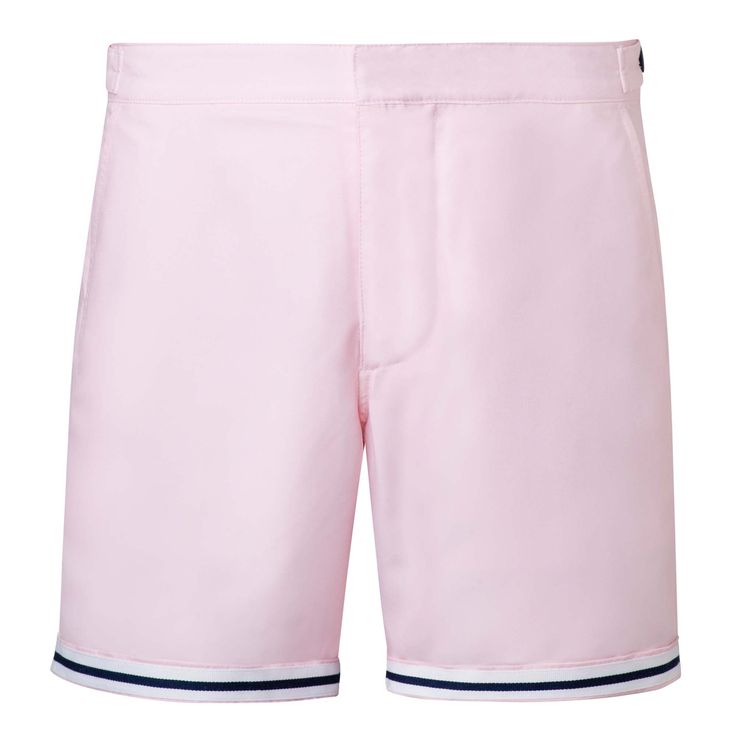 Mid length swim shorts Super quick dry polyester Signature tailored fit with curved waistband Adjustable waistband buttons to adjust size Cool machine wash 30'c Note: Model is 6'2 and wears Size M Palm Springs Pink, Shorts Mid Length, Curved Waistband, Pink Swim, Pink Sale, Adjustable Waistband, Palm Springs, Swim Shorts, Mid Length