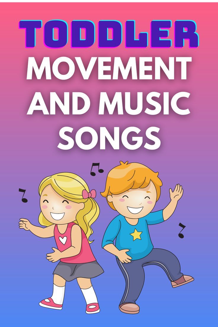 the cover for toddler movement and music songs, with two children dancing together in front of