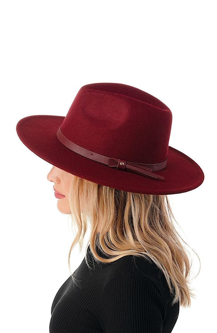 Featuring a kiss of wool for a classic look, this Panama hat is the perfect year-round accessory for your look. Dented crown Flat brim Solid 90% polyester, 10% wool Spot clean Imported Wool Wide Brim Boater Hat For Fall, Wide Brim Wool Boater Hat For Fall, Wool Boater Hat With Flat Brim For Fall, Solid Flat Brim Felt Hat For Winter, Adjustable Wool Felt Hat For Fall, Fall Felt Hat Bands With Flat Brim, Solid Wool Hat For Fall, Fall Wool Hat With Flat Bill, Solid Felt Hat For Fall, One Size Fits Most