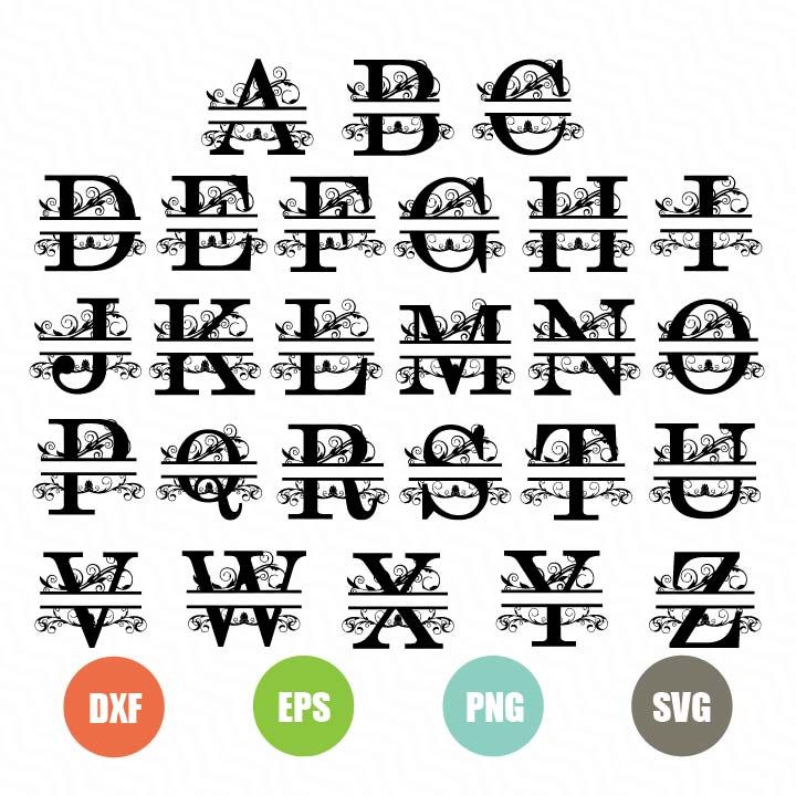 an old english alphabet with different font and numbers