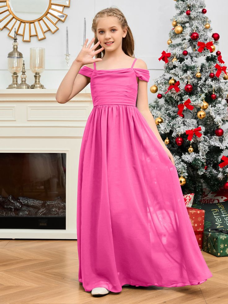 Show off elegance and sophistication in this Gorgeous Halter Chiffon Junior Bridesmaid Dress. Crafted from a beautiful chiffon material, this dress is sure to make a lasting impression. With its halter neckline and full skirt, it provides a flattering and timeless style. Perfectly suited for all occasions, this dress is a must-have for any special event. Papaya Bridesmaid Dresses, Tangerine Bridesmaid Dresses, Watermelon Bridesmaid Dress, Orchid Bridesmaid Dresses, Ink Blue Bridesmaid Dresses, Jade Bridesmaid Dresses, Wisteria Bridesmaid Dresses, Orange Bridesmaid Dresses, Junior Bridesmaid Dress